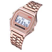 Fashion Watch WR F91W Steel Band Electronic Watch Sport Watches Alarm Clock Electronic Wristwatch Casual Watch