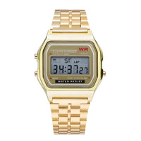 Fashion Watch WR F91W Steel Band Electronic Watch Sport Watches Alarm Clock Electronic Wristwatch Casual Watch