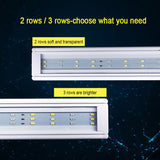 XY-40 Double Rows Aquarium Glass Fish Tank LED Aquatic Bracket Lamp, US Plug, XY-40 Double Rows