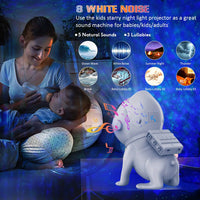 Space Dog Night Light Galaxy Star Astronaut Projector App Nebula Lamps  Led Lights For Children Bedroom Decorative Birthday Gift