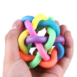 Fun Colorful Weave Style Bell Ball Pet Toy, Size: L (9*9*9cm), Size: L (9*9*9cm)