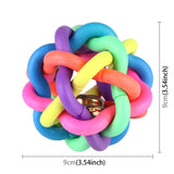 Fun Colorful Weave Style Bell Ball Pet Toy, Size: L (9*9*9cm), Size: L (9*9*9cm)