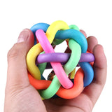 Fun Colorful Weave Style Bell Ball Pet Toy, Size: S (6.5*6.5*6.5cm), Size: S (6.5*6.5*6.5cm)