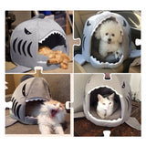 Indoor Pet Dog Puppy Cat Warm House Sharks Pet Sleeping Bed Nest, S Size: 42x42x42cm