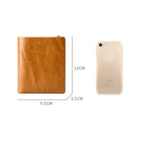 TP-191 Oil Wax Leather Multi-functional RFID Three-fold Wallet