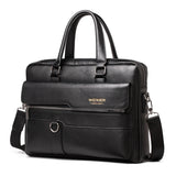 WEIXIER 8619 Retro Style PU Leather Handbag Shoulder Bag Crossbody Bag for Men, Size: 38 x 30 x 11cm, 38 x 30 x 11cm