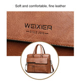 WEIXIER 8619 Retro Style PU Leather Handbag Shoulder Bag Crossbody Bag for Men, Size: 38 x 30 x 11cm, 38 x 30 x 11cm