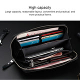 W111 Antimagnetic RFID Men Cowhide Leather Multifunctional Wallet Business Handbag with Gift Box, W111, with Gift Box