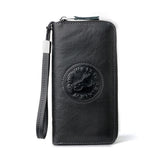 W111 Antimagnetic RFID Men Cowhide Leather Multifunctional Wallet Business Handbag, W111