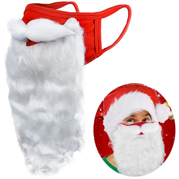 Santa Claus Beard Dustproof Cotton Mask Christmas Funny Dress Up Ornaments, Cotton Mask