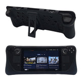 For Steam Deck Game Console Silicone Protective Case Set with Holder, Protective Set with Holder