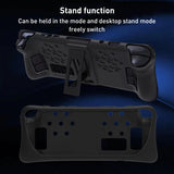 For Steam Deck Game Console Silicone Protective Case Set with Holder, Protective Set with Holder