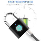 X007 Micro USB Charging Mini Metal Fingerprint Padlock Small Drawer Lock