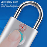 X007 Micro USB Charging Mini Metal Fingerprint Padlock Small Drawer Lock