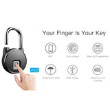 P22+ Waterproof Fingerprint Padlock with Cellphone APP Control & Low Battery Alarm, P22+