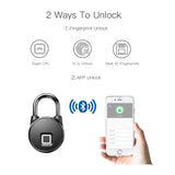 P22+ Waterproof Fingerprint Padlock with Cellphone APP Control & Low Battery Alarm, P22+