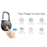 P22 Intelligent Waterproof Anti-theft Fingerprint Security Door Padlock, P22