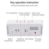 TS-S69-R Multifunctional LED Alarm Clock Battery / Plug-in Charging Dual-purpose Make-up Mirror Clock, TS-S69-G, TS-S69-HW, TS-S69-R