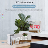 TS-S69-R Multifunctional LED Alarm Clock Battery / Plug-in Charging Dual-purpose Make-up Mirror Clock, TS-S69-G, TS-S69-HW, TS-S69-R