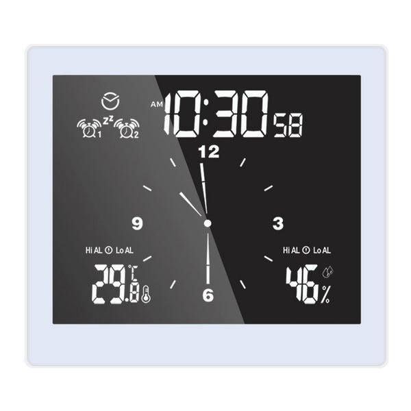 TS-WP10-W Waterproof Bathroom Wall Clock Timer Household Thermometer Hygrometer, TS-WP10-W, TS-WP10-B