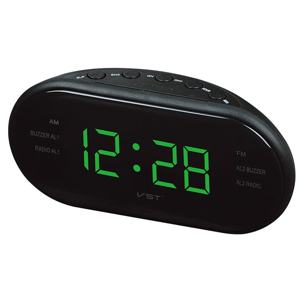 Oval Radio LED Digital Alarm Clock