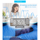 TS-9210 Digital Mirror Projection Alarm Clock With FM Radio & Temperature Humidity, TS-9210 With FM Radio