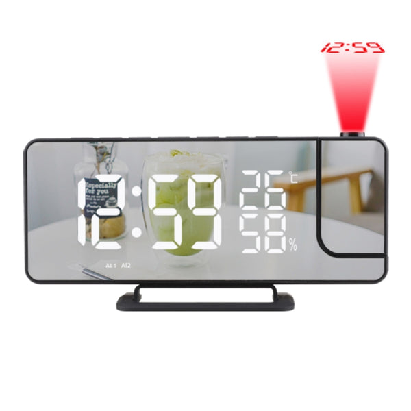 TS-9210 Digital Mirror Projection Alarm Clock With FM Radio & Temperature Humidity, TS-9210 With FM Radio