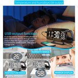 TS-9210 Digital Mirror Projection Alarm Clock With FM Radio & Temperature Humidity, TS-9210 With FM Radio