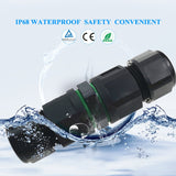 XY-17 IP68 Waterproof 3 Pin Straight Cable Connector, XY17