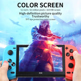 X50 5.1 inch Screen Handheld Retro Game Console 8G Memory with 6000+ Games, X50 / Black, X50 / Red+Blue