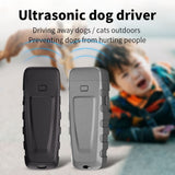 Rechargeable Ultrasonic Bark Stopper Automatic Identification of Sonic Dog Trainer, Grey, Black