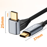 For Steam Deck Gen2 100W USB-C/Type-C Male to USB-C/Type-C Male Stereo Curved Data Cable, 0.5m, 1m, 1.5m, 2m, 3m