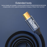 For Steam Deck Gen2 100W USB-C/Type-C Male to USB-C/Type-C Male Stereo Curved Data Cable, 0.5m, 1m, 1.5m, 2m, 3m