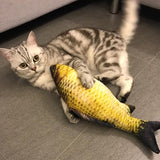 USB Charging Pet Simulation Fish Electric Cat Interactive Toy, Size：30cn, Size: 30cm (Black Grass Carp), Size: 30cm (Salmon), Size: 30cm (Yellow Carp), Size: 30cm (Silver Dragon Fish), Size: 30cm (Clownfish), Size: 30cm (Golden Dragon)