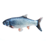 USB Charging Pet Simulation Fish Electric Cat Interactive Toy, Size：30cn, Size: 30cm (Black Grass Carp), Size: 30cm (Salmon), Size: 30cm (Yellow Carp), Size: 30cm (Silver Dragon Fish), Size: 30cm (Clownfish), Size: 30cm (Golden Dragon)