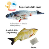 USB Charging Pet Simulation Fish Electric Cat Interactive Toy, Size：30cn, Size: 30cm (Black Grass Carp), Size: 30cm (Salmon), Size: 30cm (Yellow Carp), Size: 30cm (Silver Dragon Fish), Size: 30cm (Clownfish), Size: 30cm (Golden Dragon)