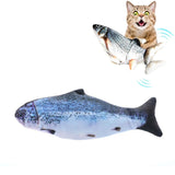 USB Charging Pet Simulation Fish Electric Cat Interactive Toy, Size：30cn, Size: 30cm (Black Grass Carp), Size: 30cm (Salmon), Size: 30cm (Yellow Carp), Size: 30cm (Silver Dragon Fish), Size: 30cm (Clownfish), Size: 30cm (Golden Dragon)