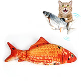 USB Charging Pet Simulation Fish Electric Cat Interactive Toy, Size：30cn, Size: 30cm (Black Grass Carp), Size: 30cm (Salmon), Size: 30cm (Yellow Carp), Size: 30cm (Silver Dragon Fish), Size: 30cm (Clownfish), Size: 30cm (Golden Dragon)