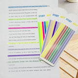 Transparent Strip Color Fluorescent Waterproof Sticky Note Long Strip Index Sticker