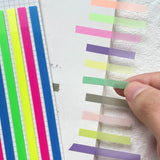 Transparent Strip Color Fluorescent Waterproof Sticky Note Long Strip Index Sticker