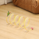 S Type Foldable Cat Tunnel Spring Toy, Mouse, Sisal Ball