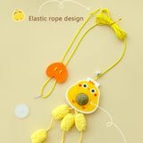 Hanging Swing Pet Toy Elastic Feather Cat Teaser Stick