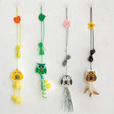 Hanging Swing Pet Toy Elastic Feather Cat Teaser Stick