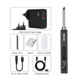 GVDA GD300 Intelligent Internal Heating Digital Display Constant Temperature Maintenance Electric Soldering Iron, with 65W Charger, with Stand Set, with 4 Tips, with 65W Charger + Stand Set, with 65W Charger + 4 Tips, with 4 Tips + Stand Set