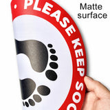 Self-adhesive Waterproof PVC Epidemic Prevention Social Distance Floor Stickers, Length：24cm, Length：24cm