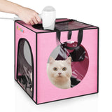 FUNADD Pet Bath Drying Box Portable Folding Dryer Cage, Suitable for Pets up to 5kg, Folding Dryer Cage