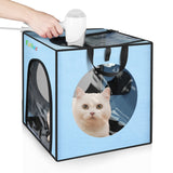 FUNADD Pet Bath Drying Box Portable Folding Dryer Cage, Suitable for Pets up to 5kg, Folding Dryer Cage