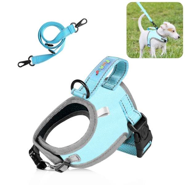 FunAdd Traction Rope Reflective Breathable Nylon Pet Vest Dog Harness, Size: S, Size: S