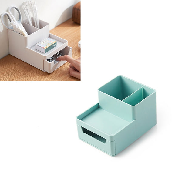 Desk-top Removable Pen Holder Stationery Box Assembly File Storage Box, 0115-2 (Blue Green), 0115-2 (Grey White)