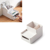 Desk-top Removable Pen Holder Stationery Box Assembly File Storage Box, 0115-2 (Blue Green), 0115-2 (Grey White)